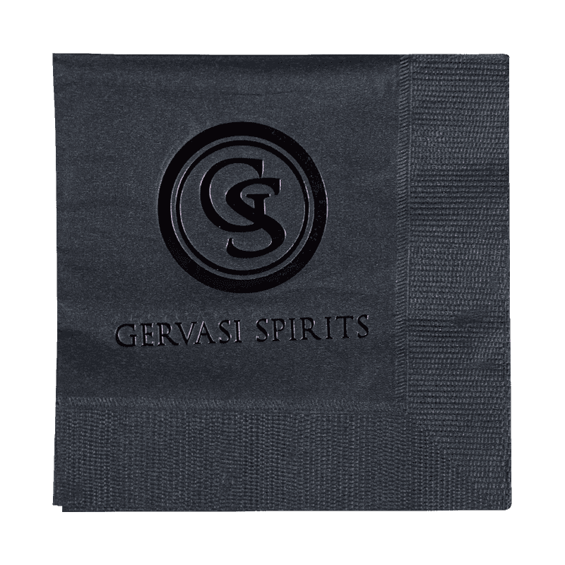 25x25 Visokokvalitetne crne salvete s vrućim utiskivanjem SJ4302